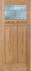 WDMA 36x80 Door (3ft by 6ft8in) Exterior Oak Pearce Single Door w/ C Glass 1