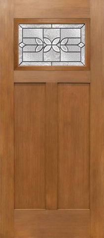 WDMA 36x80 Door (3ft by 6ft8in) Exterior Fir Craftsman Top Lite Single Entry Door CD Glass 1