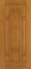 WDMA 36x80 Door (3ft by 6ft8in) Exterior Oak Fiberglass Impact Door 6ft8in 8 Panel 1