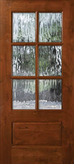 WDMA 36x80 Door (3ft by 6ft8in) Exterior Knotty Alder 36in x 80in 6 lite TDL Estancia Alder Door w/Textured Glass 1