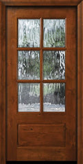 WDMA 36x80 Door (3ft by 6ft8in) Exterior Knotty Alder 36in x 80in 6 lite TDL Estancia Alder Door w/Textured Glass 2