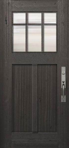 WDMA 36x80 Door (3ft by 6ft8in) Exterior Mahogany 36in x 80in Craftsman Marginal 6 Lite SDL 2 Panel Door 1