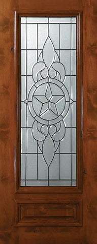 WDMA 36x80 Door (3ft by 6ft8in) Exterior Knotty Alder 36in x 80in 3/4 Lite Brazos Alder Door 1