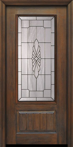 WDMA 36x80 Door (3ft by 6ft8in) Exterior Cherry Pro 80in 1 Panel 3/4 Lite Versailles Door 1