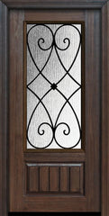 WDMA 36x80 Door (3ft by 6ft8in) Exterior Cherry Pro 80in 1 Panel 3/4 Lite Charleston Door 1