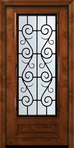 WDMA 36x80 Door (3ft by 6ft8in) Exterior Knotty Alder 36in x 80in 3/4 Lite St. Charles Alder Door 2