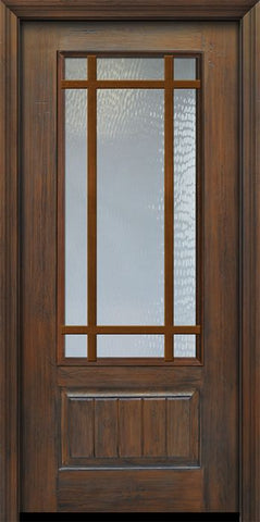 WDMA 36x80 Door (3ft by 6ft8in) French Cherry Pro 80in 9 Lite Craftsman SDL 3/4 Lite Door 1