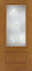 WDMA 36x80 Door (3ft by 6ft8in) Exterior Oak Fiberglass Impact Door 3/4 Lite Concorde 6ft8in 1