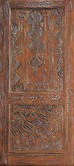 WDMA 36x84 Door (3ft by 7ft) Exterior Mahogany African Style Hand Carved Single Door 1