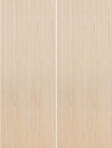 WDMA 36x96 Door (3ft by 8ft) Interior Barn Birch 96in Hollow Core Flush Double Door|1-3/8in Thick 1