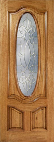 WDMA 36x96 Door (3ft by 8ft) Exterior Mahogany La Jolla Single Door w/ CO Glass - 8ft Tall 1