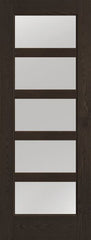 WDMA 36x96 Door (3ft by 8ft) Exterior Oak 5 Lite 8ft0in Full Lite Flush-Glazed Fiberglass Single Door 1