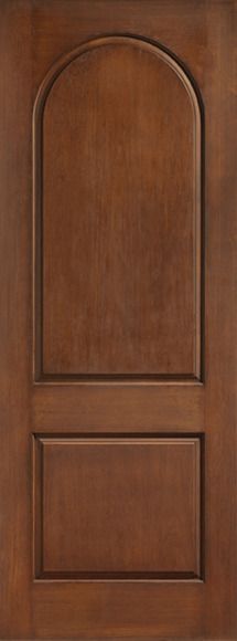 WDMA 36x96 Door (3ft by 8ft) Exterior Rustic 8ft 2 Panel Round Top Classic-Craft Collection Single Door Granite Full Lite 1