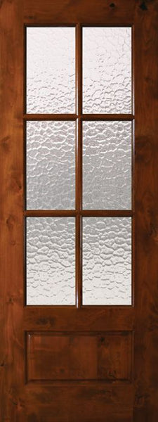 WDMA 36x96 Door (3ft by 8ft) Patio Knotty Alder 36in x 96in 6 Lite TDL Estancia Alder Door w/Textured Glass 1