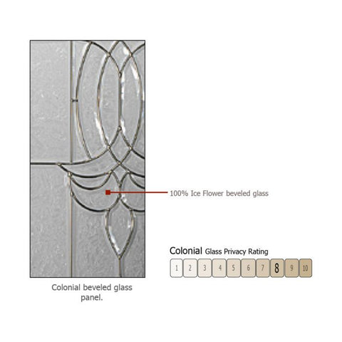 WDMA 36x96 Door (3ft by 8ft) Exterior Mahogany 36in x 96in 2/3 Lite Colonial 2 Panel DoorCraft Door 3