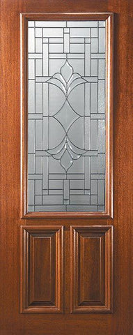 WDMA 36x96 Door (3ft by 8ft) Exterior Mahogany 36in x 96in 2/3 Lite Marsala Door 1