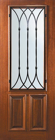 WDMA 36x96 Door (3ft by 8ft) Exterior Mahogany 36in x 96in 2/3 Lite Warwick Door 1