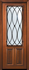 WDMA 36x96 Door (3ft by 8ft) Exterior Mahogany 36in x 96in 2/3 Lite La Salle Door 2