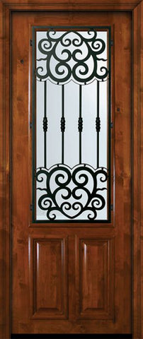 WDMA 36x96 Door (3ft by 8ft) Exterior Knotty Alder 36in x 96in 2/3 Lite Barcelona Alder Door 2