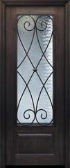 WDMA 36x96 Door (3ft by 8ft) Exterior Cherry 96in 1 Panel 3/4 Lite Charleston Door 1