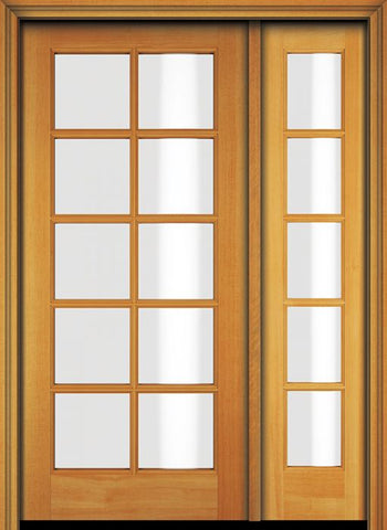 WDMA 38x80 Door (3ft2in by 6ft8in) Patio Fir 80in 10 Lite French Single Door/1side 1