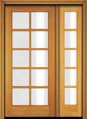 WDMA 38x80 Door (3ft2in by 6ft8in) Patio Fir 80in 10 Lite French Single Door/1side 1