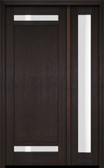 WDMA 38x80 Door (3ft2in by 6ft8in) Exterior Swing Mahogany 112 Windermere Shaker Single Entry Door Sidelight 3