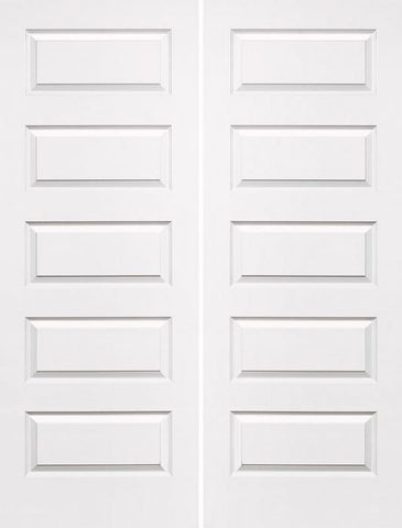 WDMA 40x80 Door (3ft4in by 6ft8in) Interior Barn Smooth 80in Rockport Hollow Core Double Door|1-3/8in Thick 1