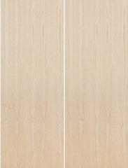 WDMA 40x80 Door (3ft4in by 6ft8in) Interior Swing Birch 80in Hollow Core Flush Double Door|1-3/8in Thick 1