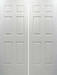 WDMA 40x80 Door (3ft4in by 6ft8in) Interior Swing Smooth 80in Colonist Solid Core Double Door|1-3/8in Thick 1