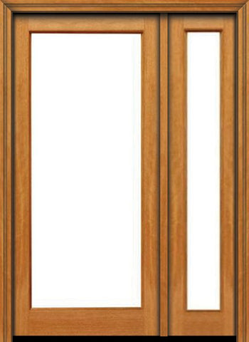 WDMA 40x80 Door (3ft4in by 6ft8in) French Mahogany 80in 1 lite Single Door/1side IG Glass 1