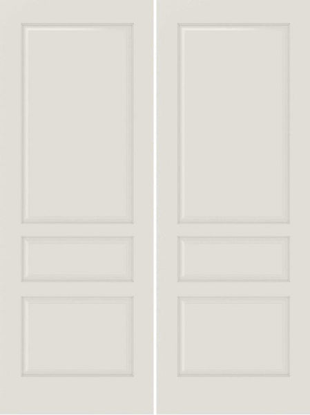 WDMA 40x80 Door (3ft4in by 6ft8in) Interior Bypass Smooth 3010 MDF 3 Panel Double Door 1