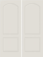 WDMA 40x80 Door (3ft4in by 6ft8in) Interior Bifold Smooth 2020 MDF 2 Panel Arch Panel Double Door 1