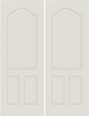 WDMA 40x84 Door (3ft4in by 7ft) Interior Bifold Smooth 3220 MDF 3 Panel Arch Panel Double Door 1