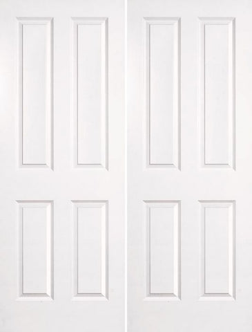 WDMA 40x96 Door (3ft4in by 8ft) Interior Barn Smooth 96in Coventry Hollow Core Double Door|1-3/8in Thick 1