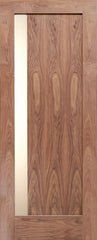 WDMA 42x80 Door (3ft6in by 6ft8in) Exterior Walnut Vertical Slimlite Single Entry Door 1