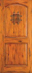 WDMA 42x80 Door (3ft6in by 6ft8in) Exterior Knotty Alder Single Door 2 Panel with Speakeasy 1