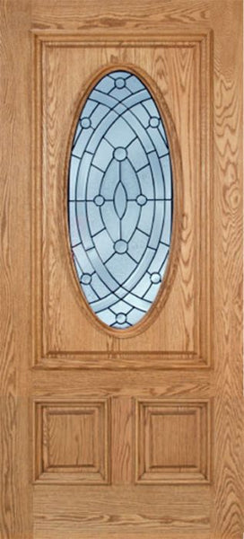 WDMA 42x80 Door (3ft6in by 6ft8in) Exterior Oak Watson Single Door w/ EE Glass 1