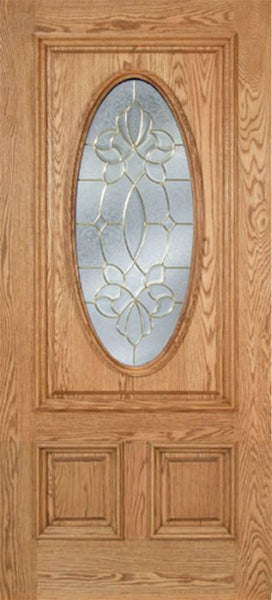 WDMA 42x80 Door (3ft6in by 6ft8in) Exterior Oak Watson Single Door w/ CO Glass 1