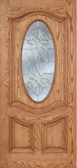 WDMA 42x80 Door (3ft6in by 6ft8in) Exterior Oak Dally Single Door w/ CO Glass - 6ft8in Tall 1