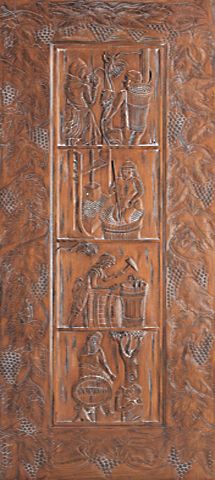 WDMA 42x96 Door (3ft6in by 8ft) Exterior Mahogany Italian Style Wine Single Door Hand Carved Door Solid  1