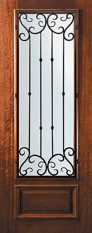 WDMA 42x96 Door (3ft6in by 8ft) Exterior Mahogany 42in x 96in 3/4 Lite Valencia Door 1