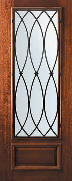 WDMA 42x96 Door (3ft6in by 8ft) Exterior Mahogany 42in x 96in 3/4 Lite La Salle Door 1