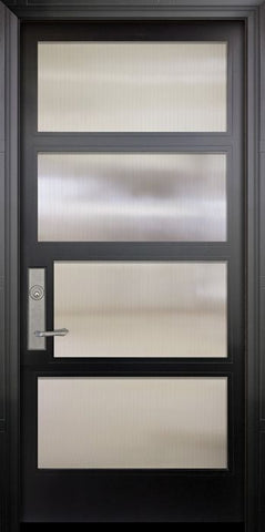 WDMA 42x96 Door (3ft6in by 8ft) Exterior Swing Smooth 36in x 80in 1 Block Left NP-Series Narrow Profile Door 1