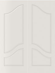 WDMA 44x80 Door (3ft8in by 6ft8in) Interior Swing Smooth 2100 MDF Pair 2 Panel Arch Panel Double Door 1