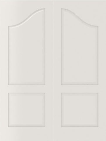 WDMA 44x80 Door (3ft8in by 6ft8in) Interior Swing Smooth 2090 MDF Pair 2 Panel Arch Panel Double Door 1