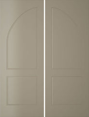 WDMA 44x80 Door (3ft8in by 6ft8in) Interior Swing Smooth 2070 MDF Pair 2 Panel Round Panel Double Door 1