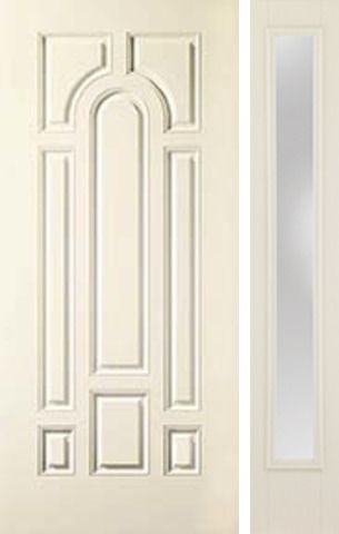 WDMA 44x80 Door (3ft8in by 6ft8in) Exterior Smooth 8 Panel Star Door 1 Side Clear 1