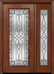 WDMA 44x80 Door (3ft8in by 6ft8in) Exterior Mahogany Full Lite Single Entry Door Sidelight Wyngate Glass 1