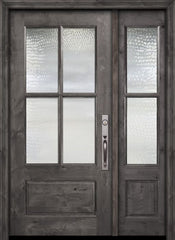 WDMA 44x80 Door (3ft8in by 6ft8in) Exterior Knotty Alder 80in 2/3 Lite 4 Lite SDL Estancia Alder Door /1side 1